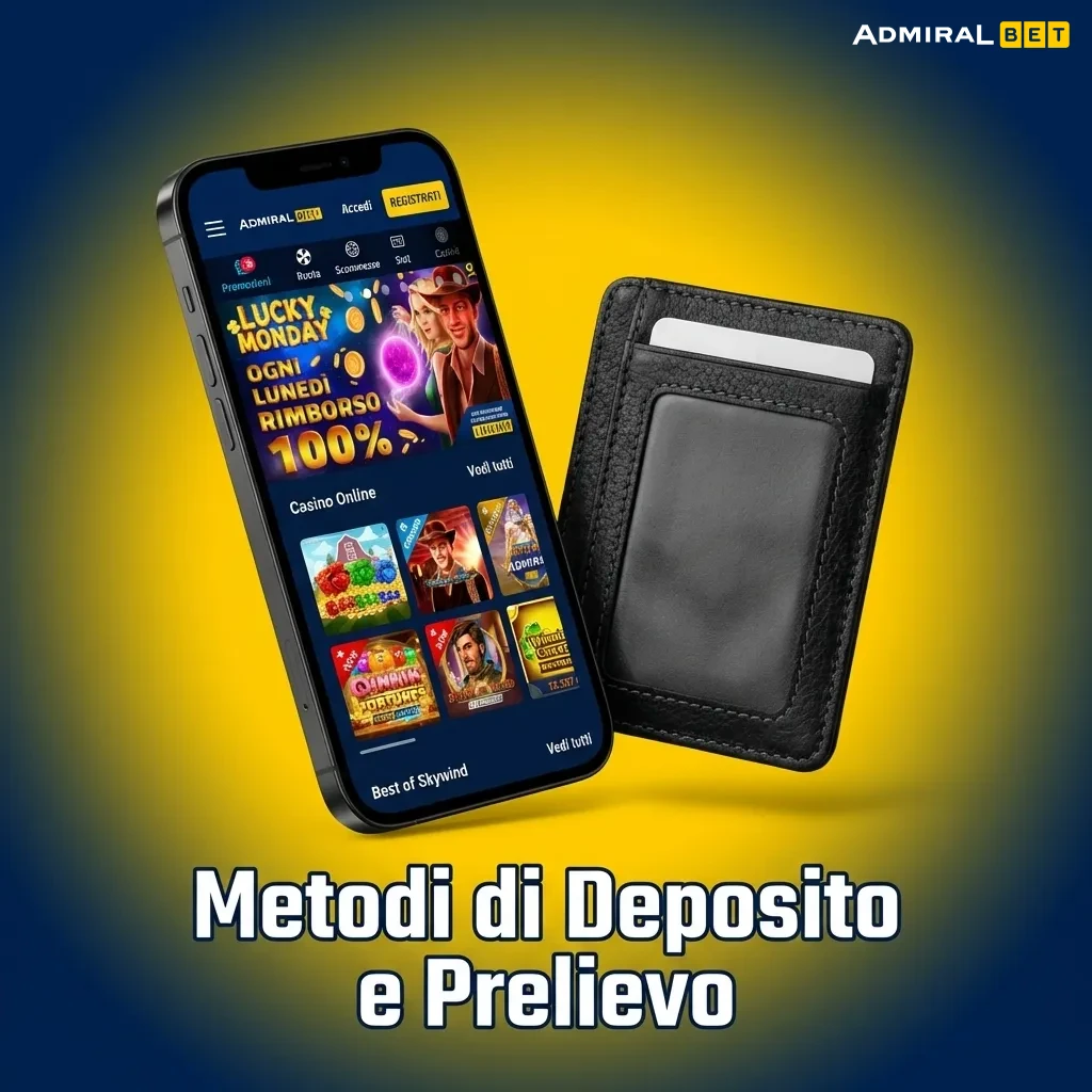AdmiralBet payment methods including Visa, MasterCard, PayPal, Skrill, and bank transfer options for deposits and withdrawals