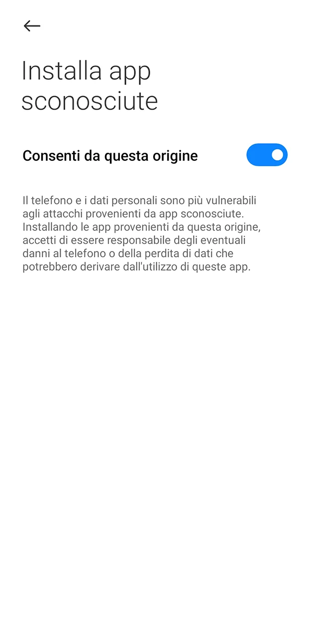 Preparate il vostro dispositivo per l'installazione dell'app AdmiralBet.
