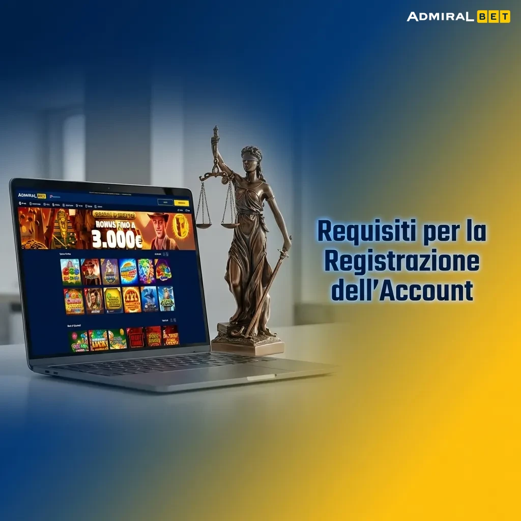 AdmiralBet account registration requirements: 18+, valid ID, Italian residency, single profile per person, terms acceptance