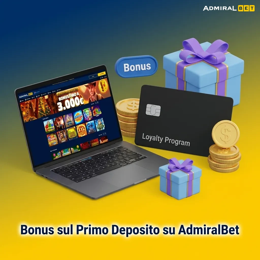 AdmiralBet welcome bonus: 300 EUR bonus and 300 free spins on first deposit for new Italian users